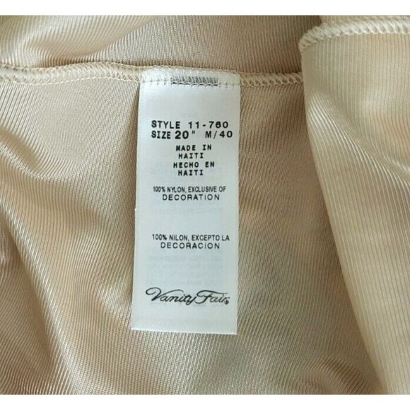 Vintage Vanity Fair Beige Half-Slip Skirt Lace Trim Med 20" NEW Deadstock NOS - Picture 2 of 8